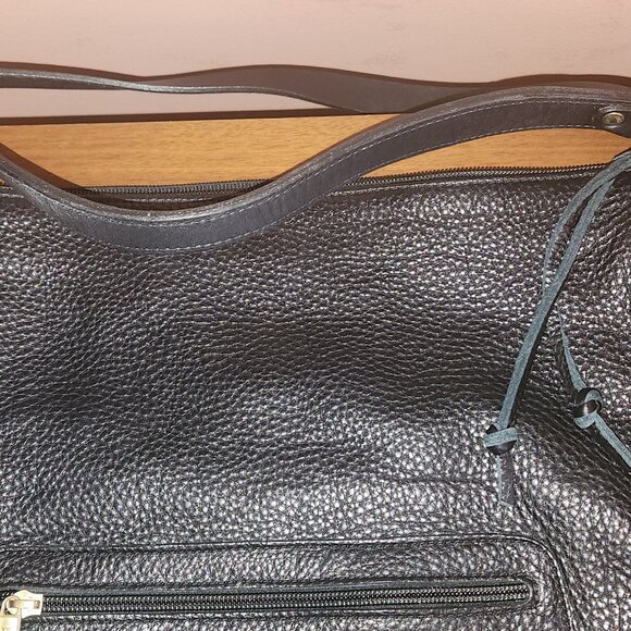 JMB Villa Sak Black Pebbled Leather Backpack & Shoulder Bag – Hardly Used! - Picture 3 of 9